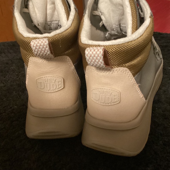 Hey Dude Olive and Beige Lace Up Boots - Picture 7 of 16